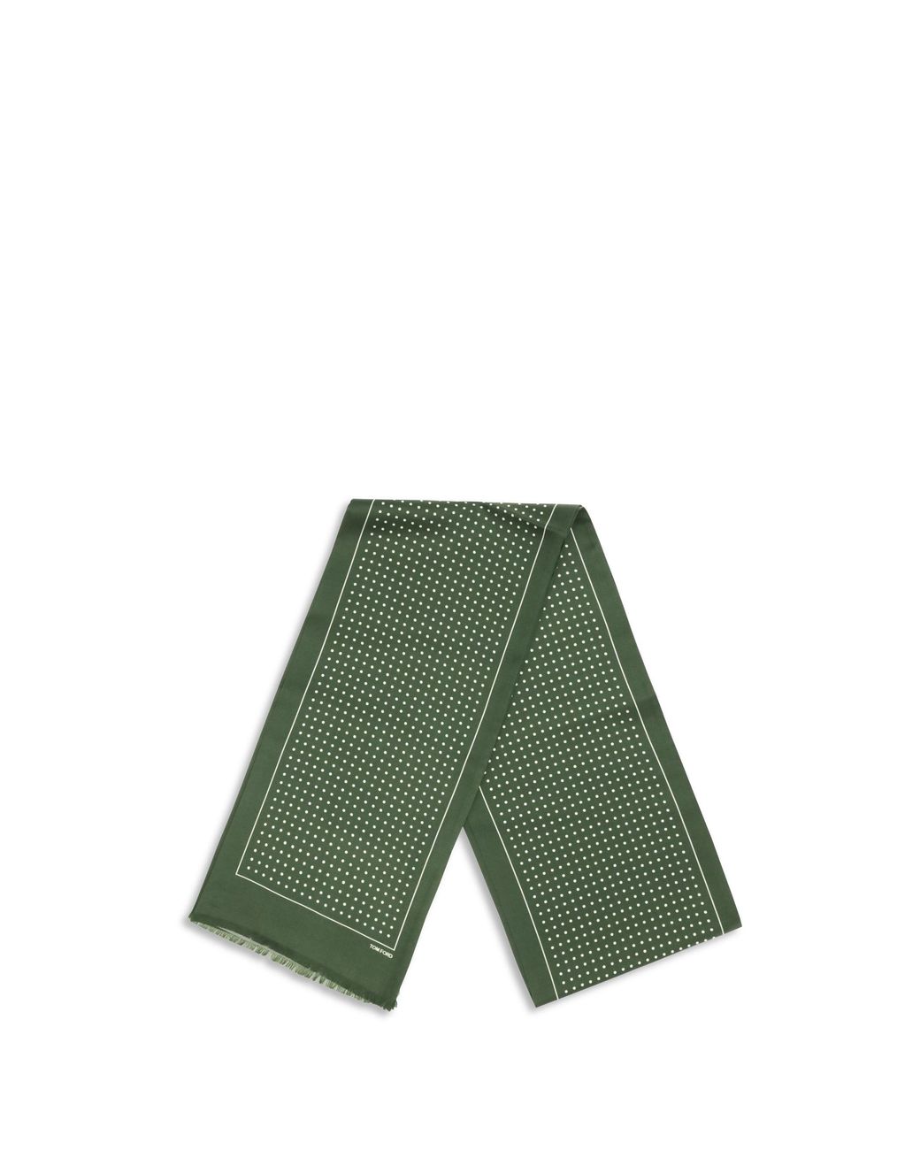 Tom Ford Green Polka Dot Scarf for men