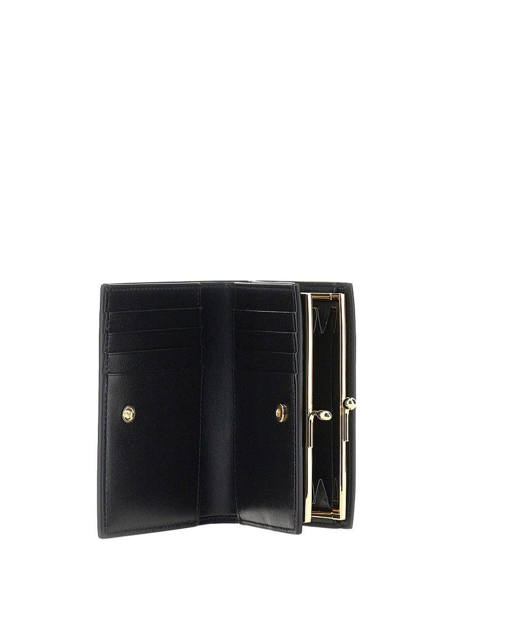 Jil Sander Blue 'Goji' Small Leather Wallet