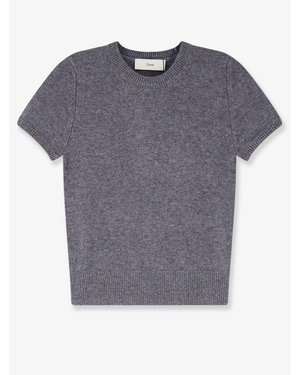 DUNST Gray Half Sleeve Knit Top