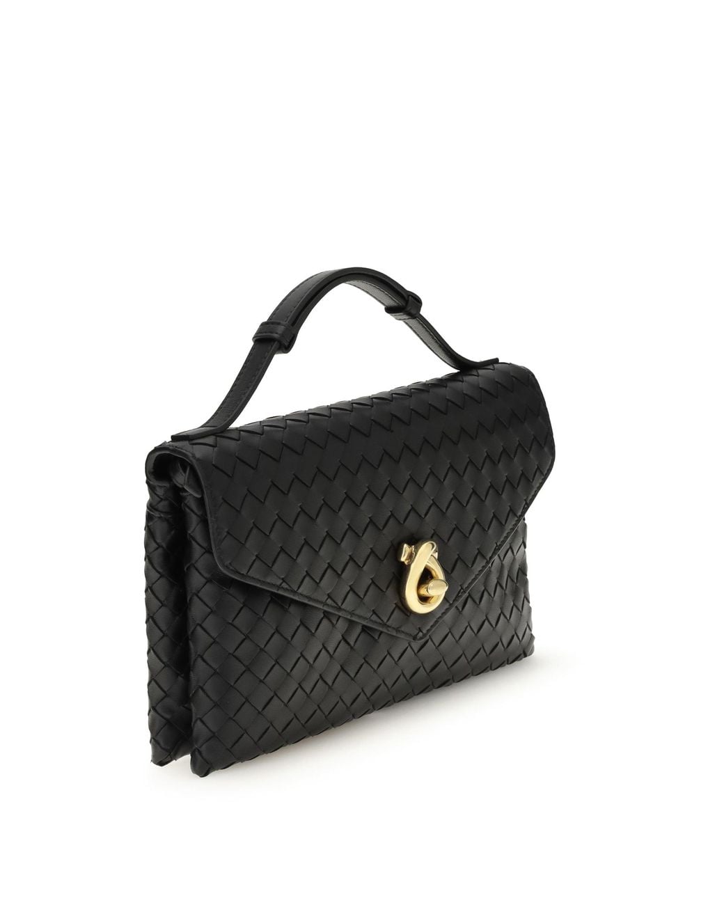 Bottega Veneta Black Knot Lock Shoulder Bag