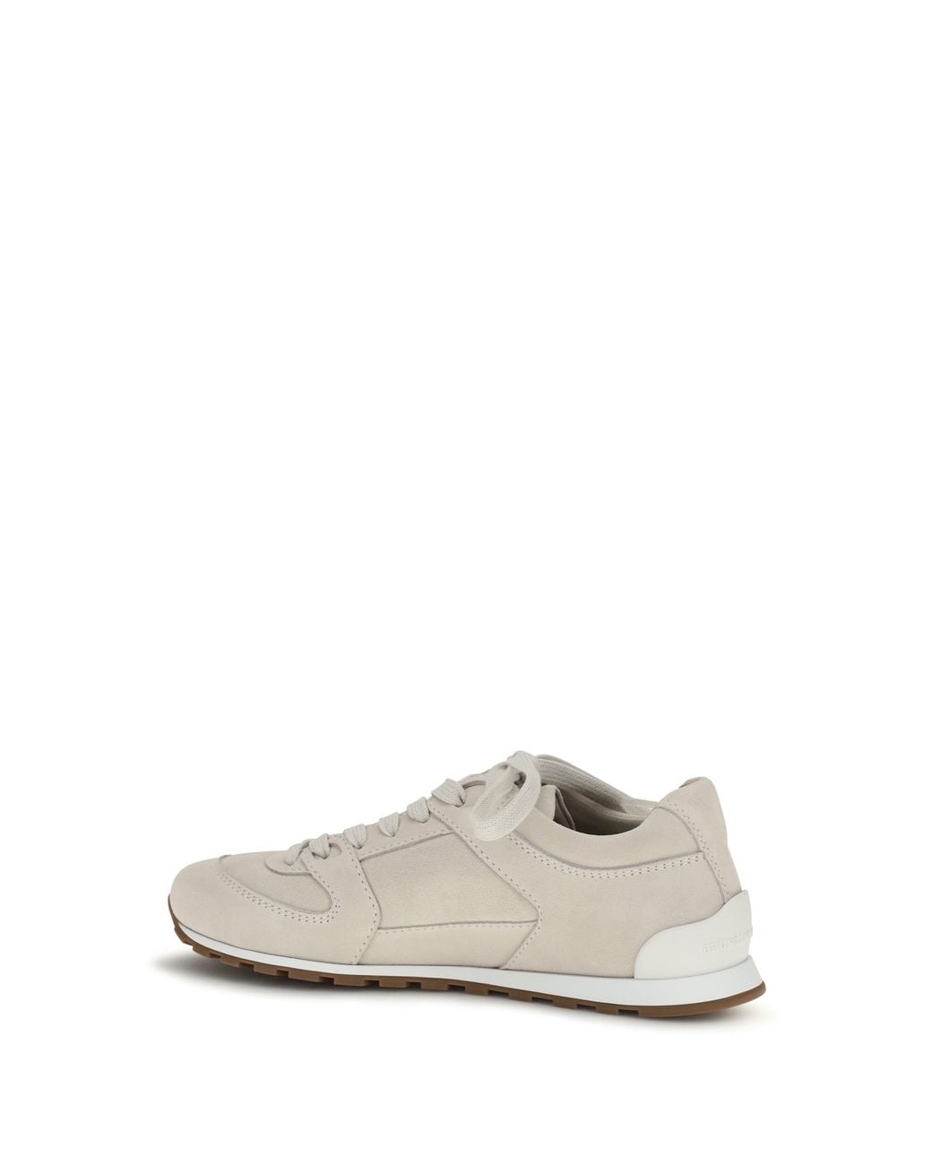 Brunello Cucinelli White Suede Sneakers