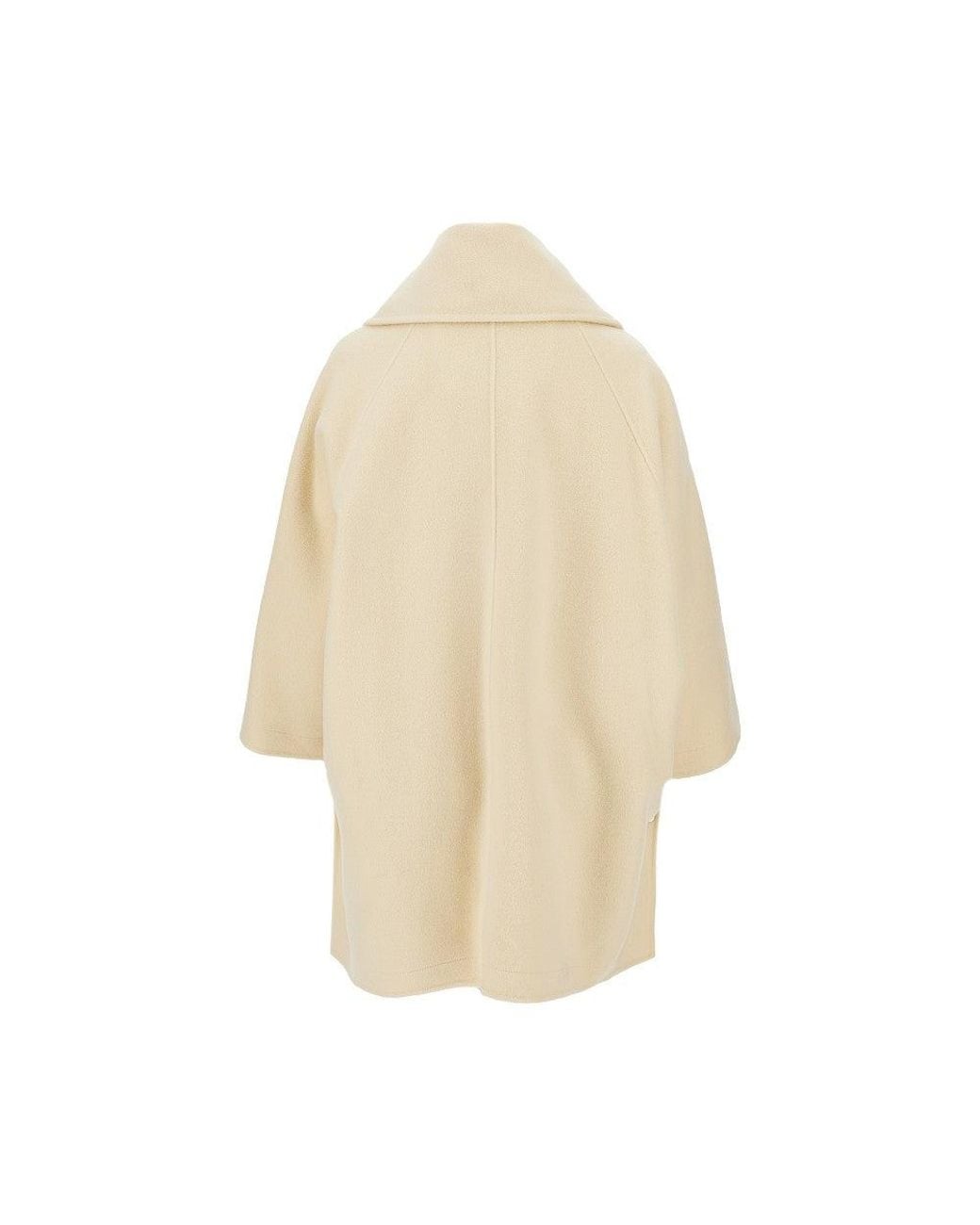 Pinko Natural Double Cloth Cape With Scarf