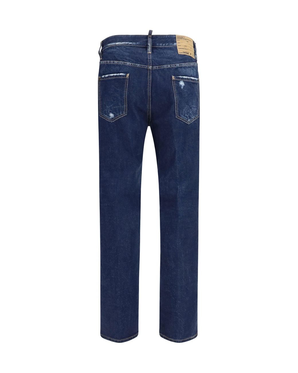 DSquared² Blue Straight Leg Denim Jeans Cotton for men