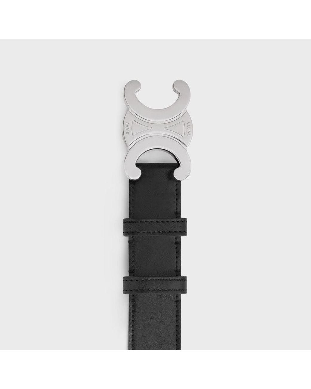 Céline Black Triomphe Belt for men