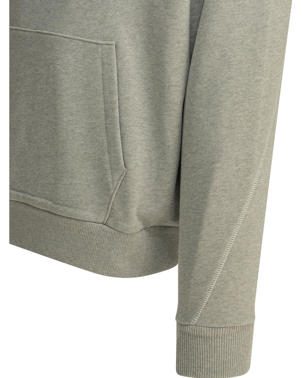 Givenchy Gray Couture Seam Contrast Stitching Hoodie