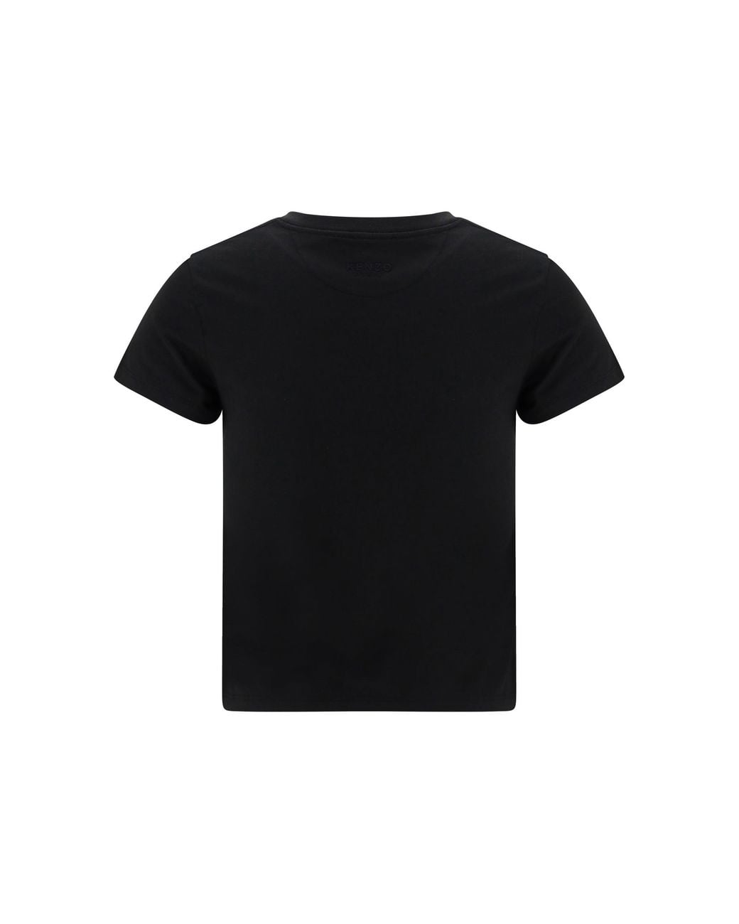KENZO Black Cotton T-Shirt With The Embroidered Â€Œwild Tigerâ€