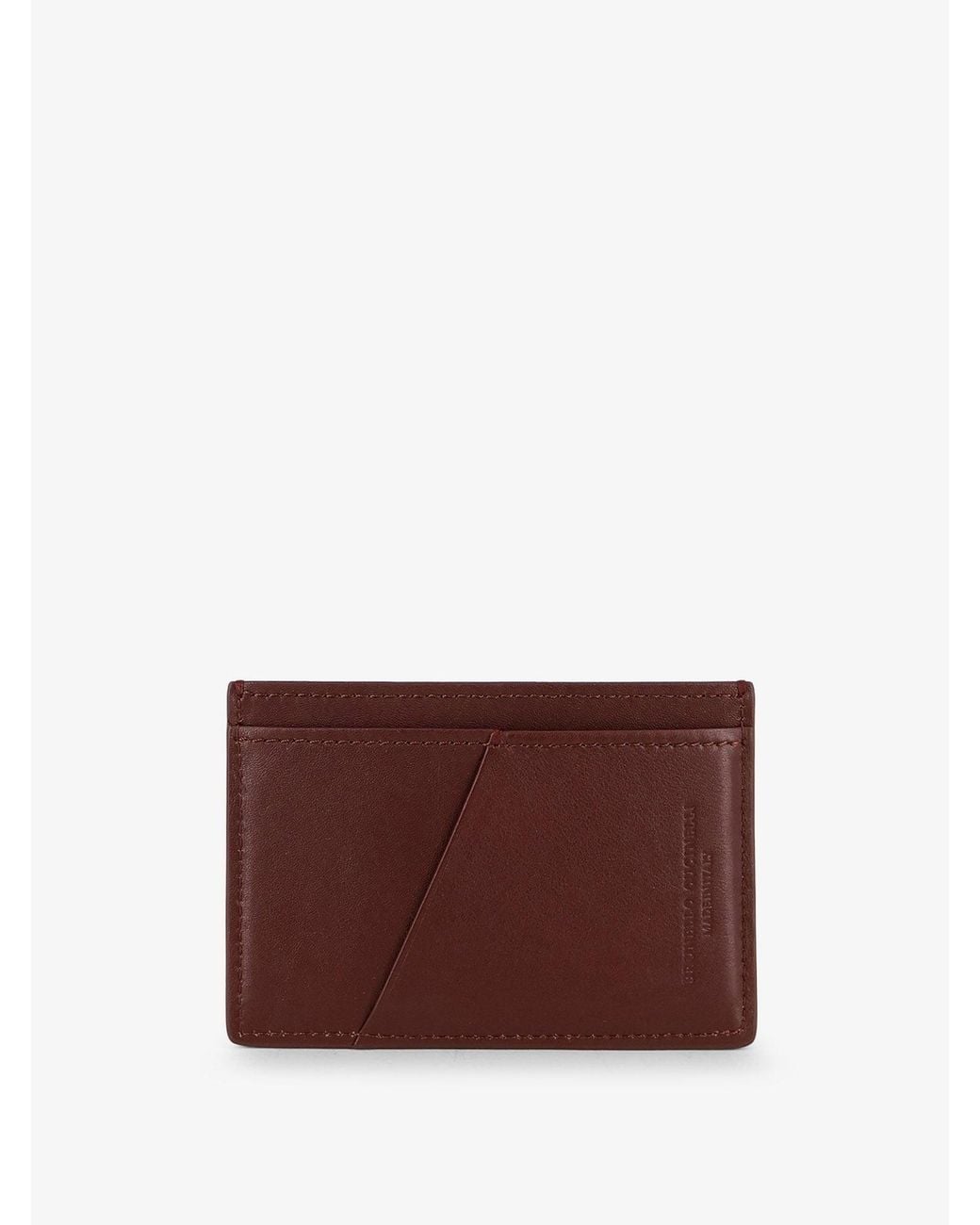 Brunello Cucinelli Purple Leather Card Holder for men