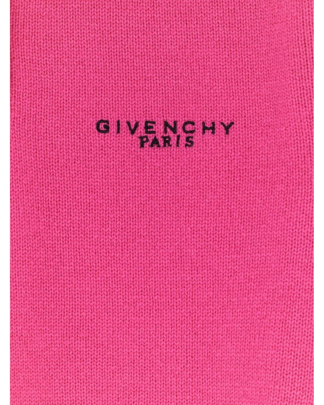 Givenchy Pink Wool And Cashmere Polo Shirt