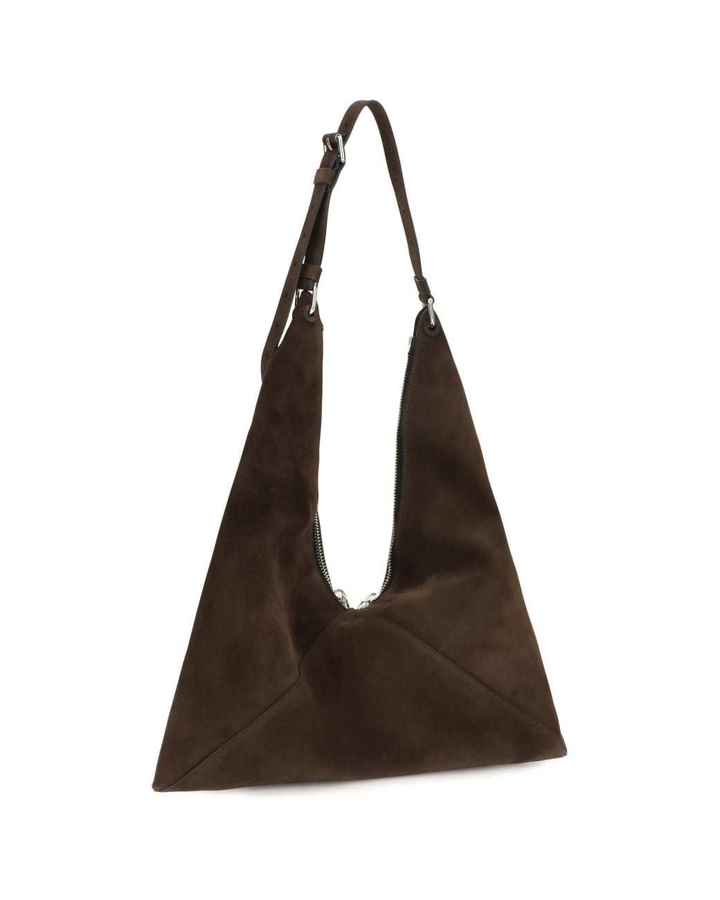 Moschino Brown Suede Hobo Tote Bag