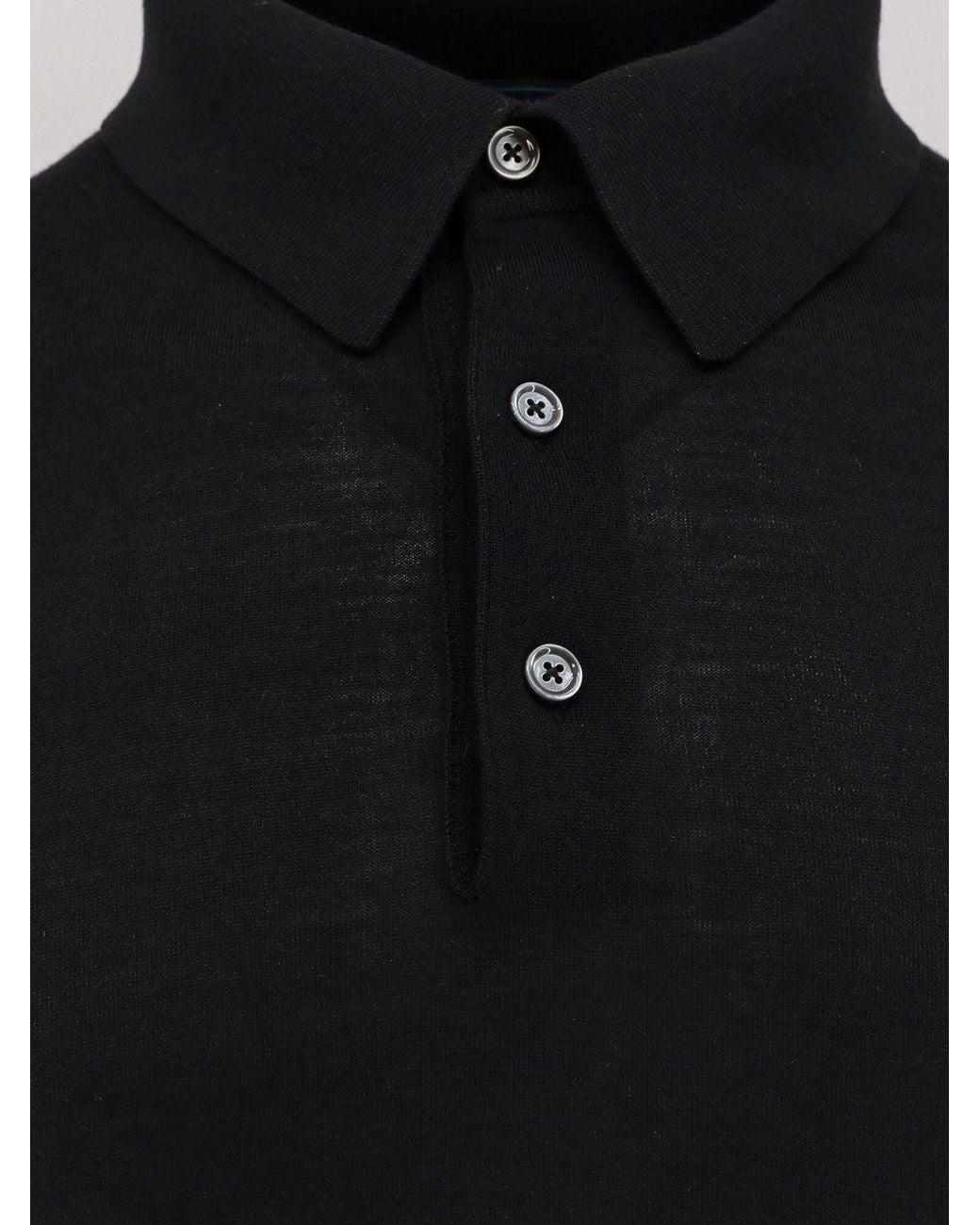 Kiton Blue Cotton Polo Shirt for men