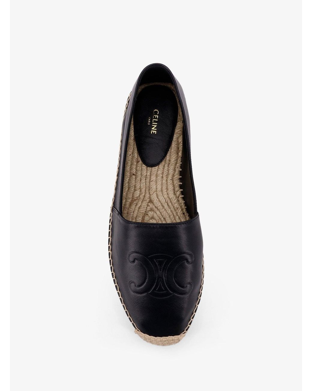 Céline White Leather Espadrilles With Triomphe Detail for men
