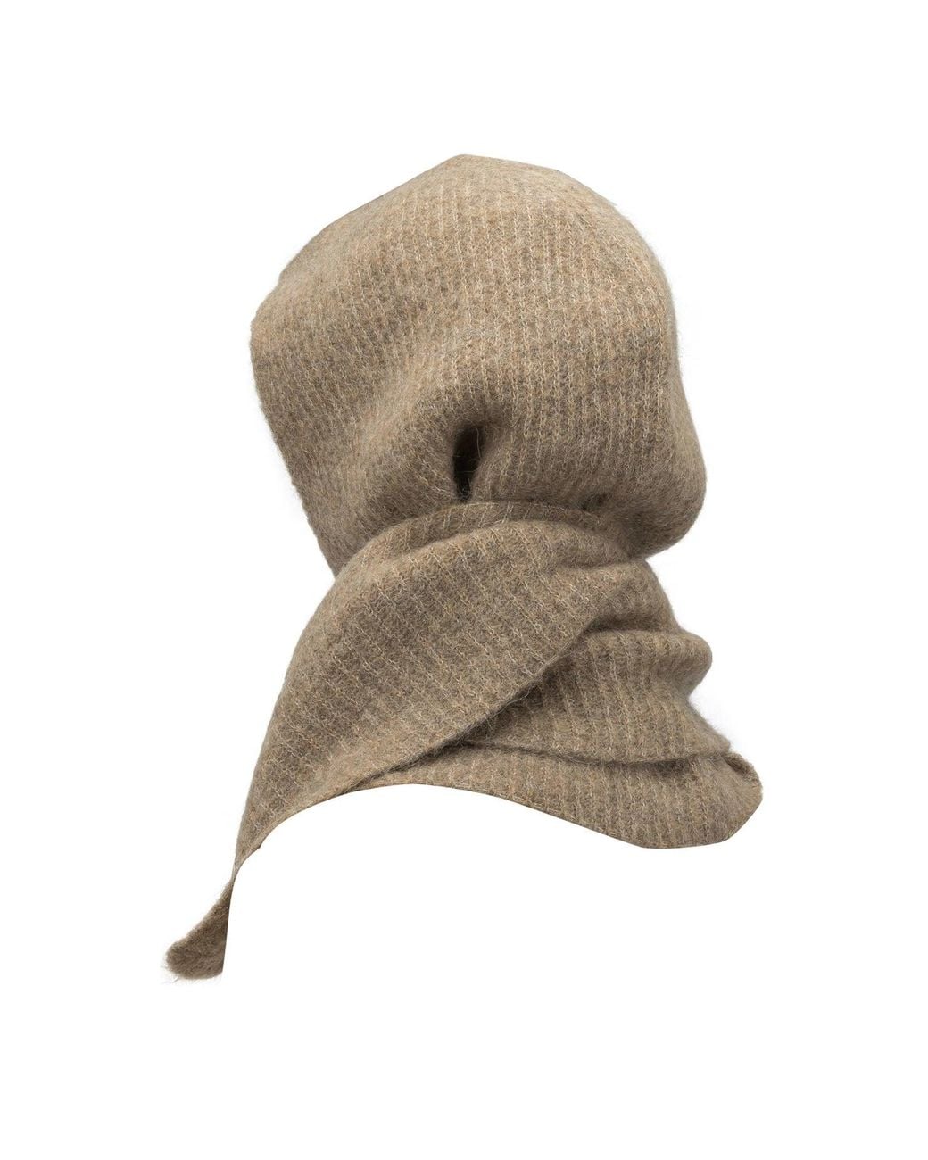 Maison Kitsuné Brown Hooded Scarf