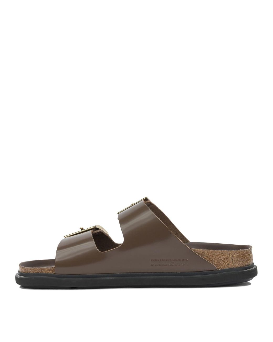 Birkenstock Brown "Arizona Droplet Buckle" Low Sandals