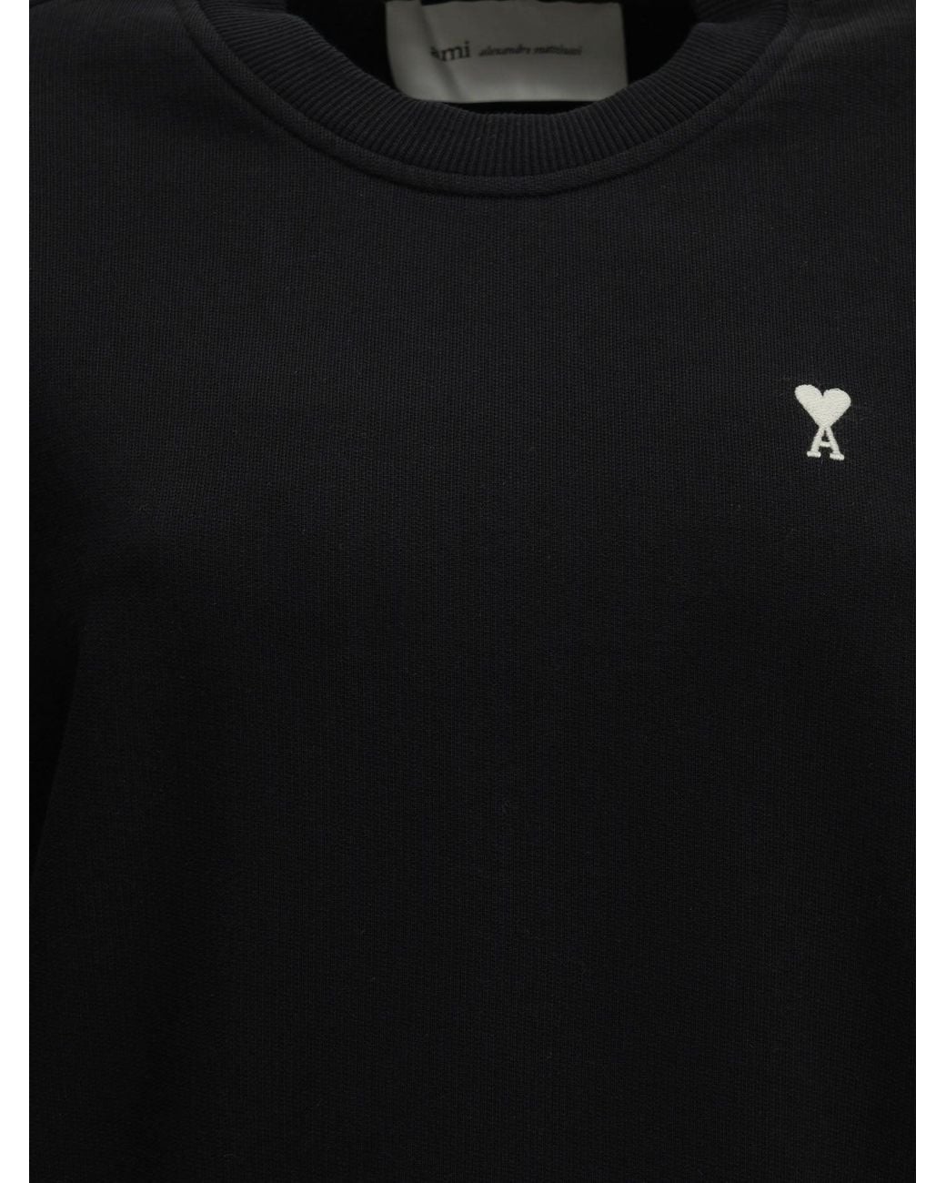 AMI Black Ami De Coeur Crew-Neck Sweatshirt