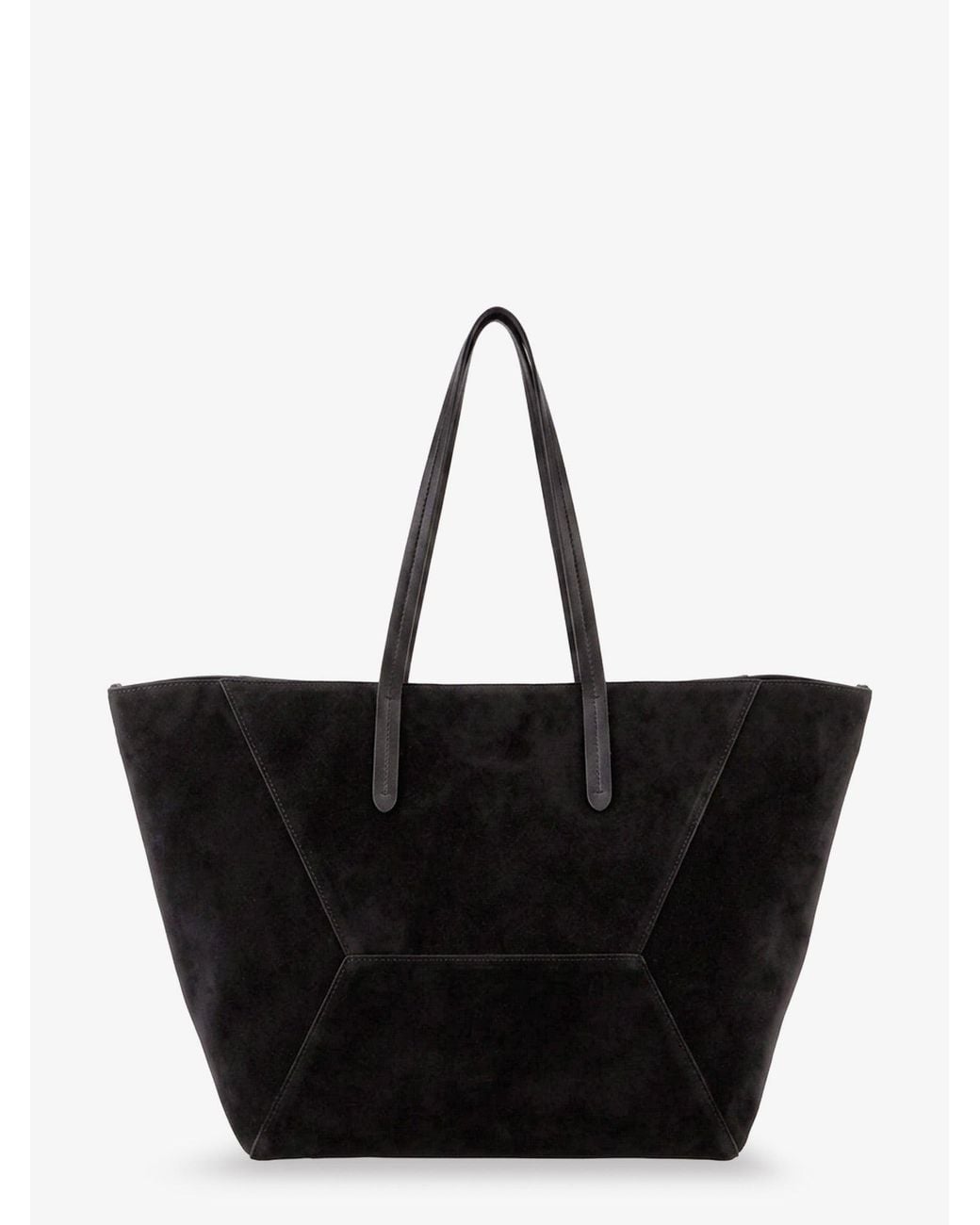 Brunello Cucinelli Black Bc Duo Suede Shoulder Bag With Engraved Logo