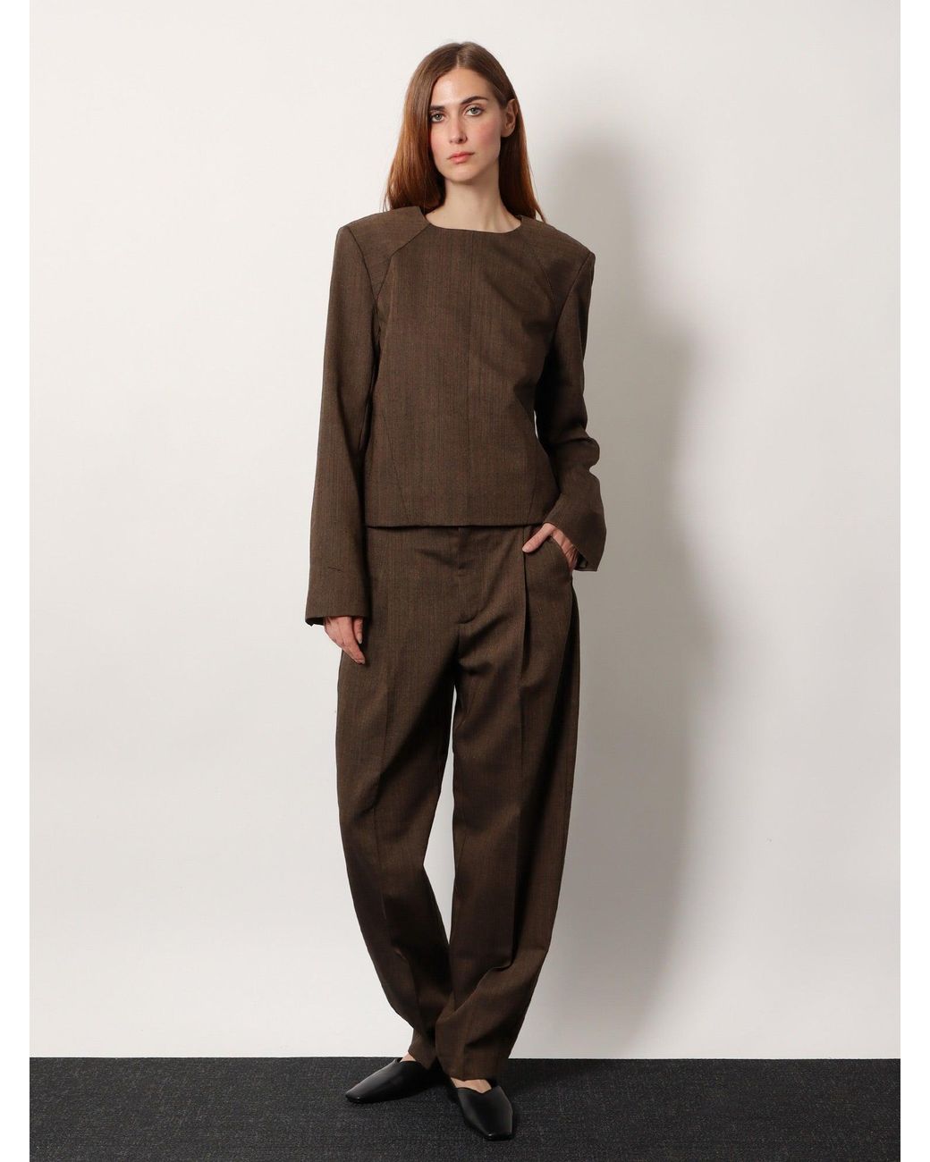 Soeur Brown Giovana Virgin Wool Sweater