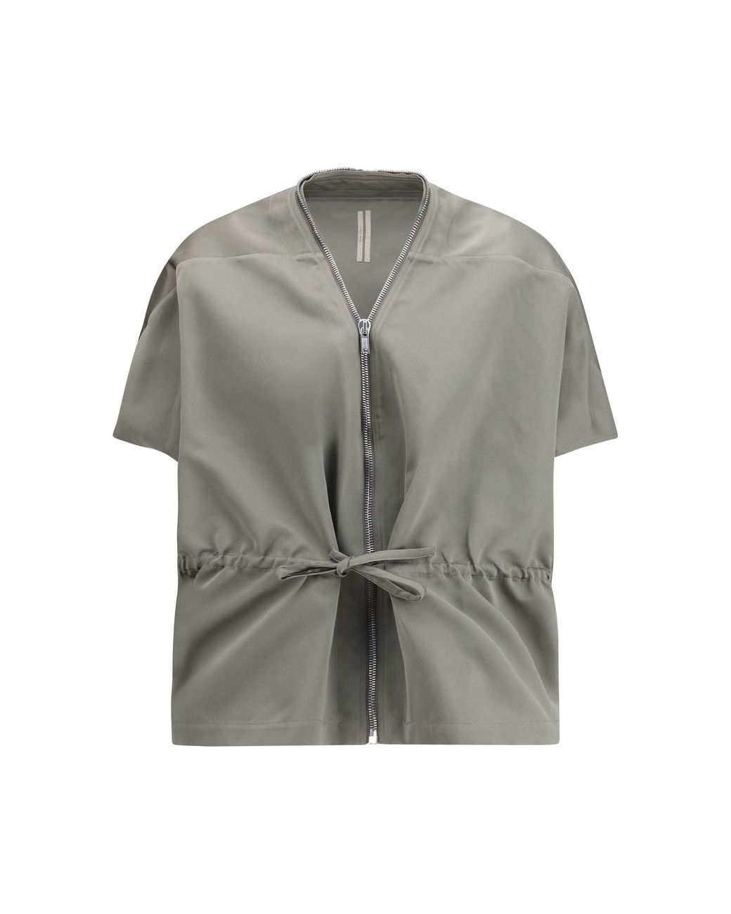 Rick Owens Gray Satin Jacket