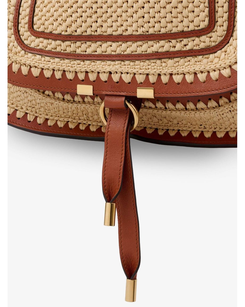 Chloé Brown Shoulder Bag Marcie Raffia