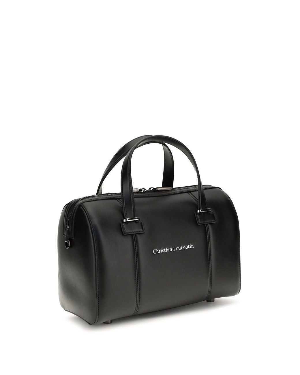 Christian Louboutin Black Small Tactical Leather Handbag for men