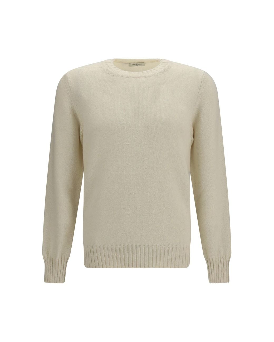 Piacenza Cashmere White Crewneck Sweater for men