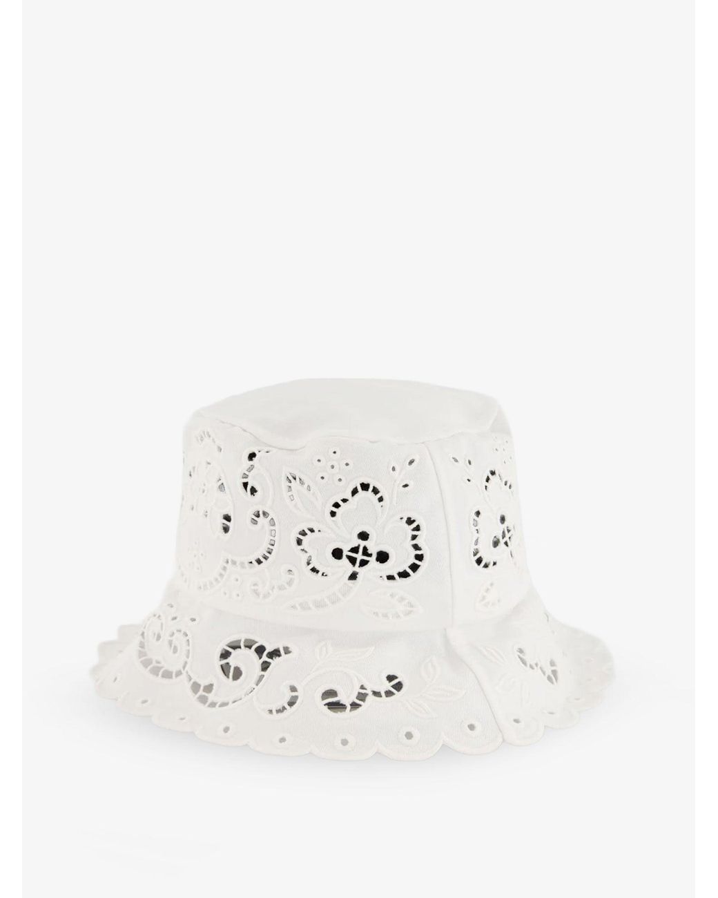 Dolce & Gabbana White Cotton Blend Bucket Hat