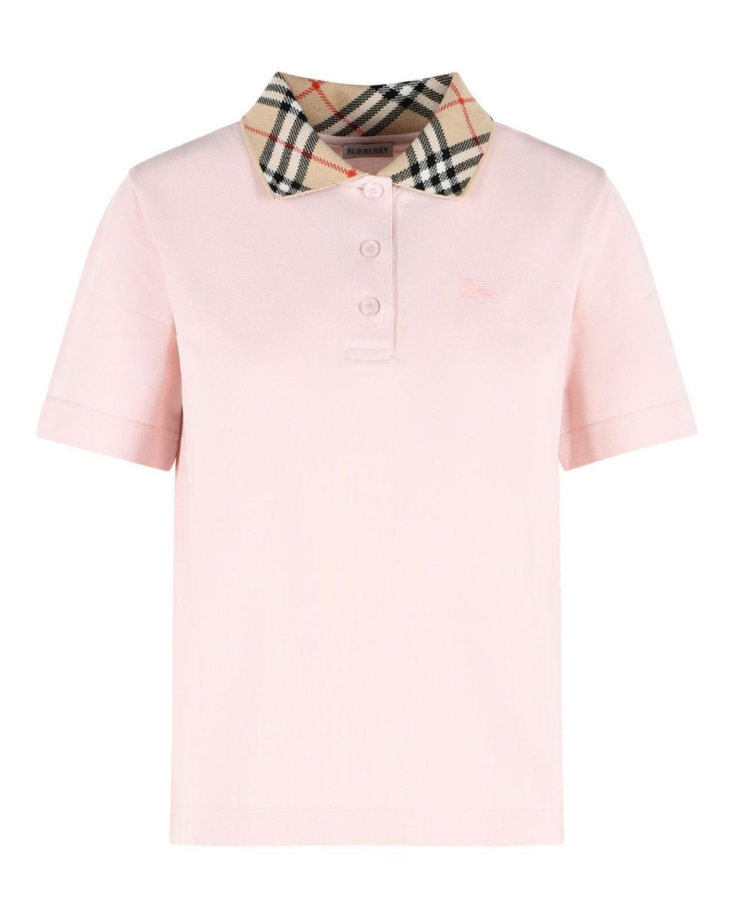 Burberry Pink 'Imogen' Cotton Polo Shirt