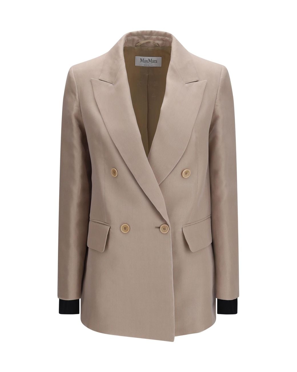 Max Mara Natural Feltro Silk Blazer