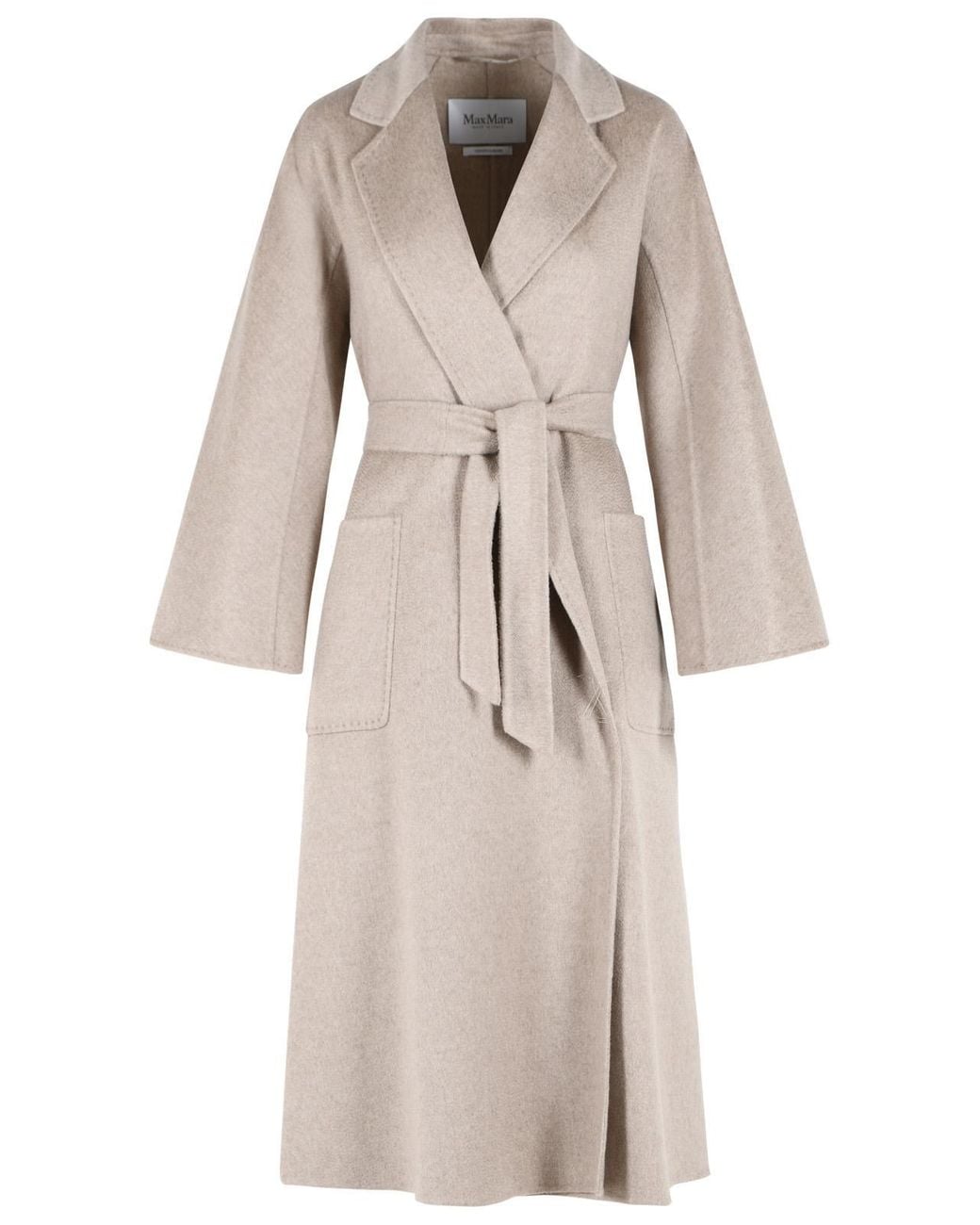 Max Mara Natural 'Icon Ludmilla' Sand Cashmere Coat