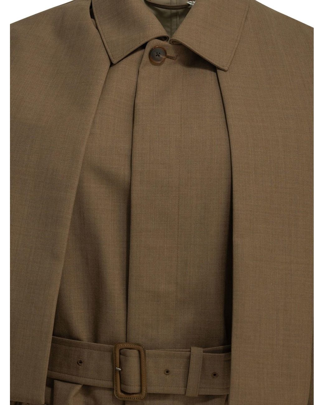 Auralee Natural Wool Trench Coat