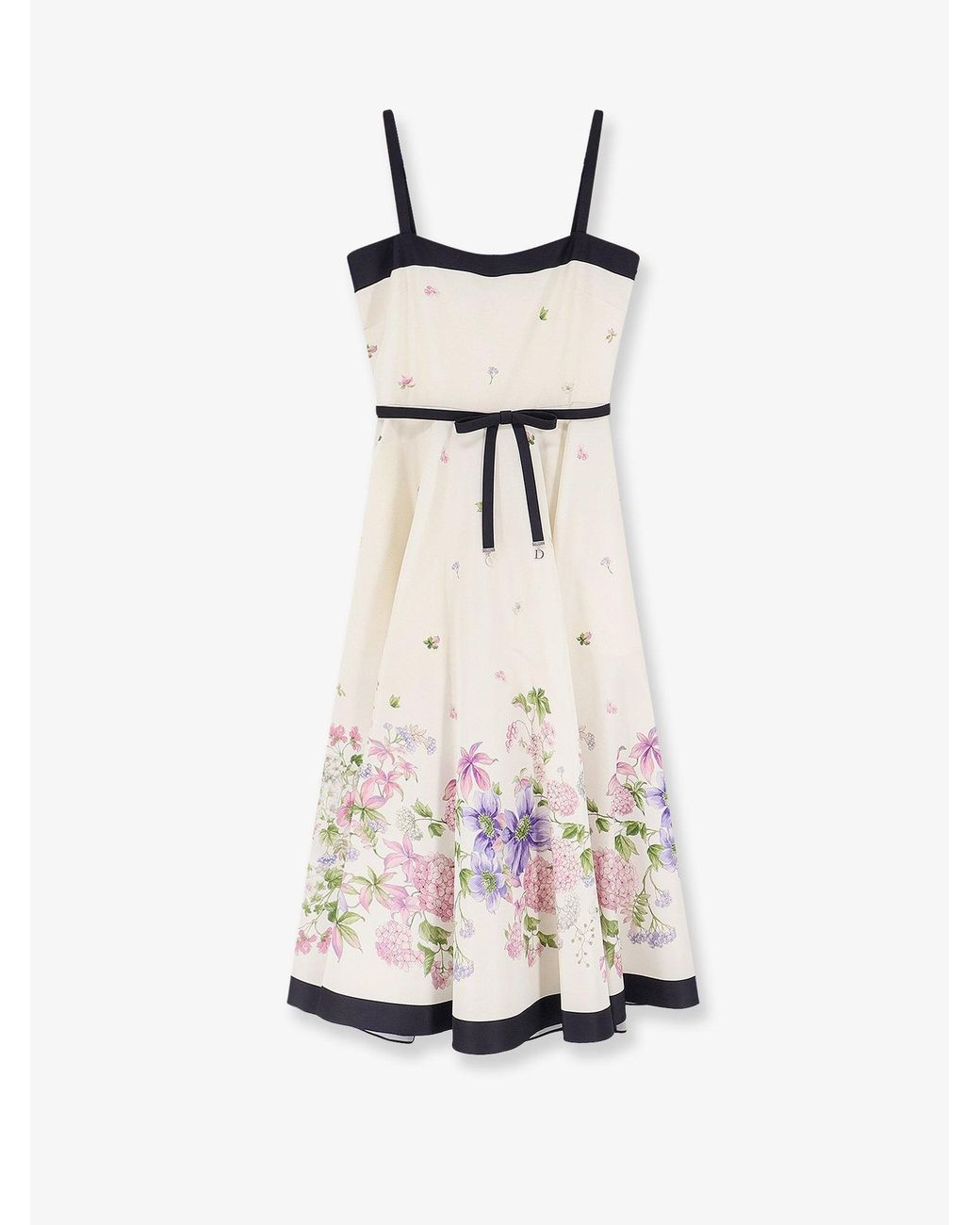 Dior White Dior Silk Dress With Print