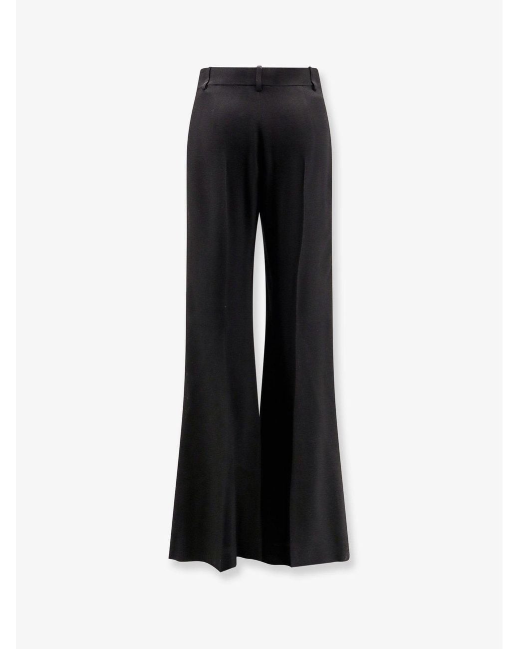 Balenciaga Black Viscose Trousers With Flared Bottom