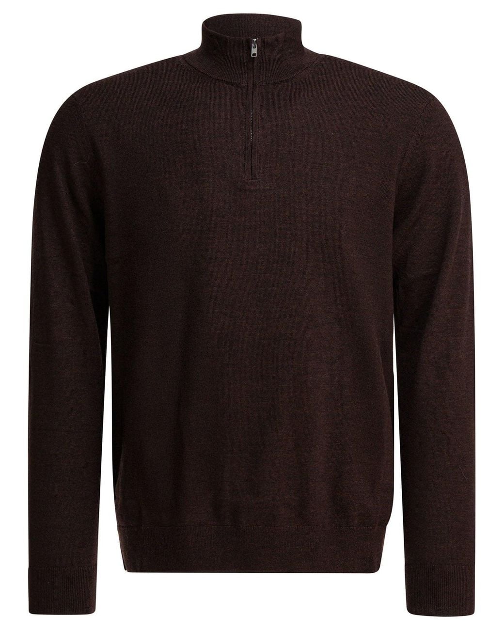 NN07 Black Sergio Merino Wool Polo Sweater for men