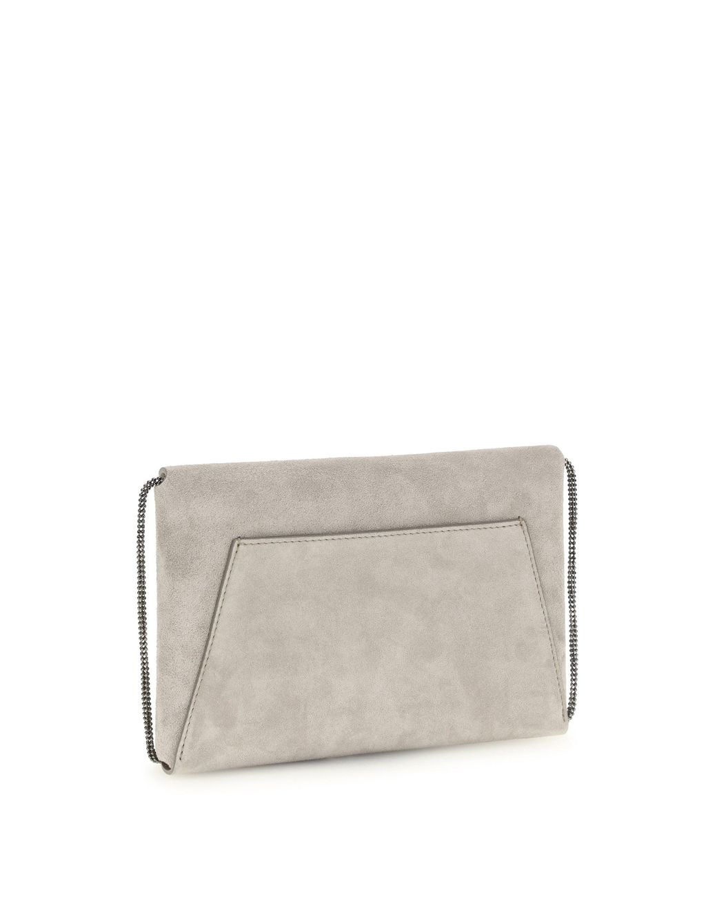 Brunello Cucinelli Gray Bc Duo Suede Clutch Bag