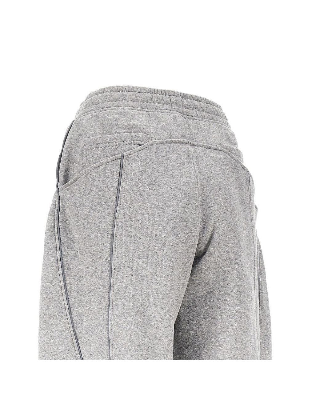 The Attico Gray Mélange Cotton Jogging Pants