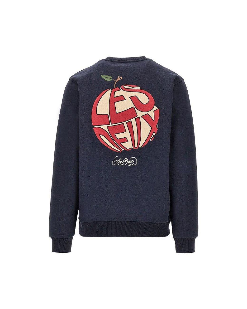 Les Deux Blue Cotton Sweatshirt With Logo Print for men