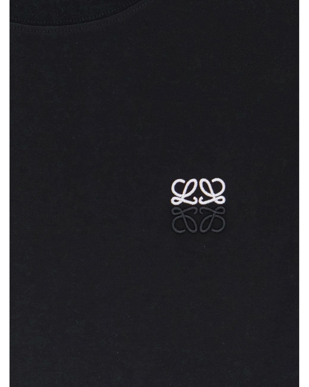 Loewe Black Cotton T-Shirt for men