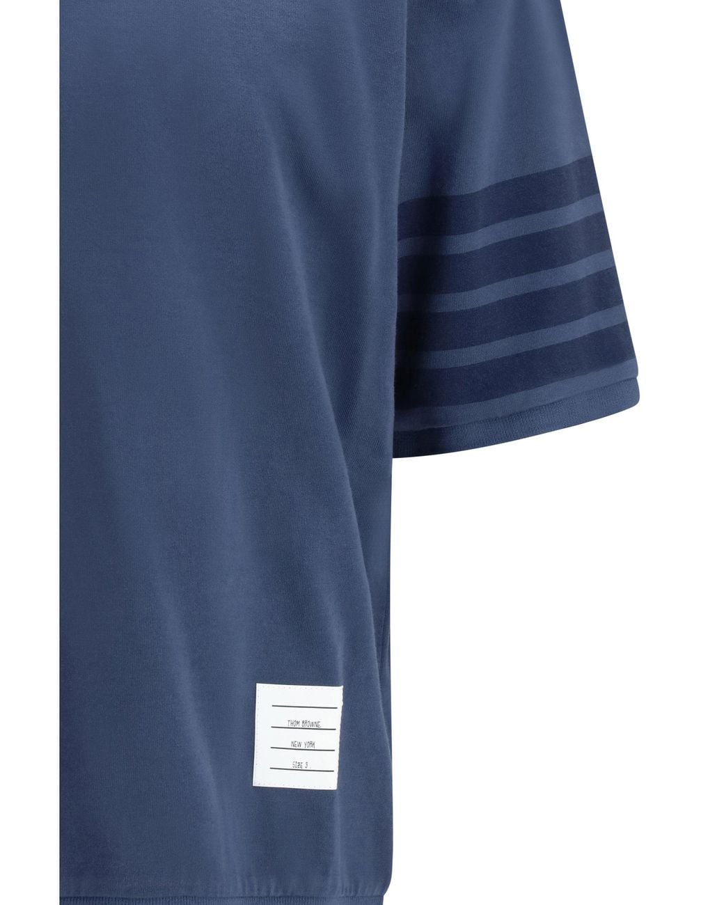 Thom Browne Blue 4-Bar Cotton Jersey T-Shirt for men