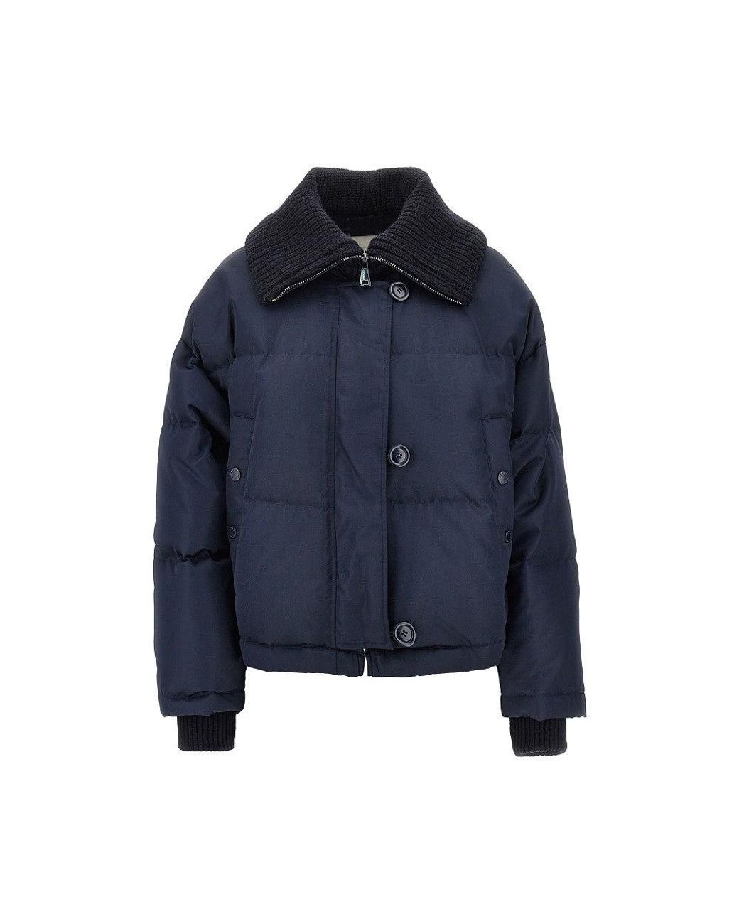 Weekend by Maxmara Natural Quilted Jacket With Corduory Collar