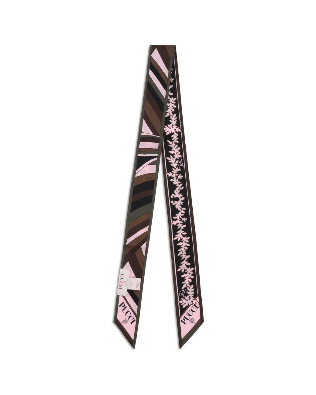 Emilio Pucci White Silk Twill Scarf