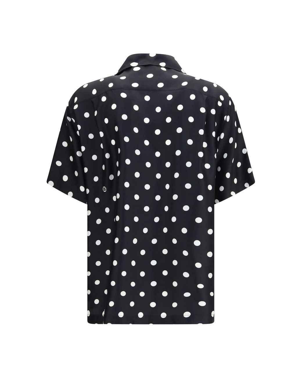 Dolce & Gabbana Black Dolce & Gabbana Polka Dot Silk Twill Shirt for men
