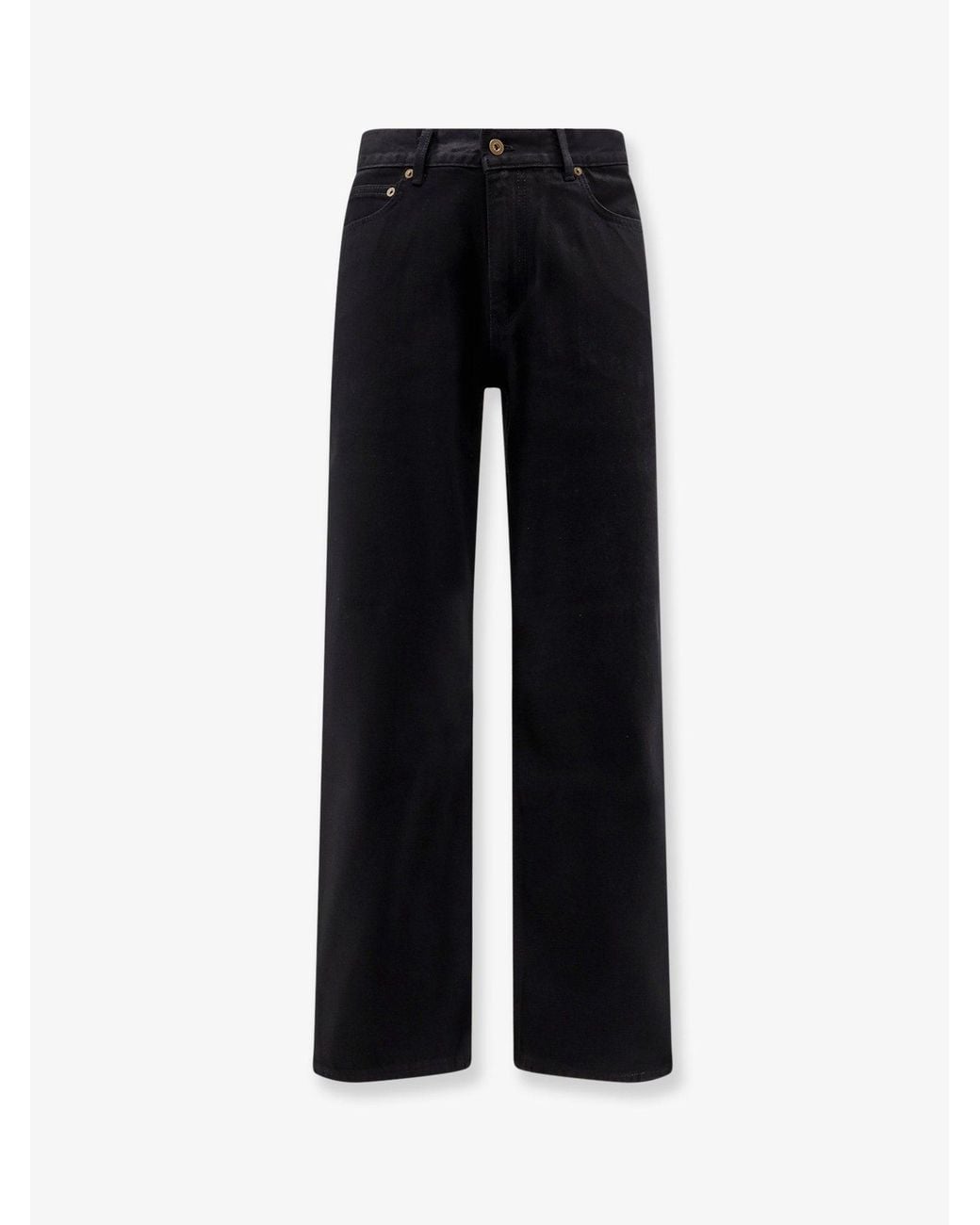 TONYWACK Black Straight Fit Denim Trousers for men