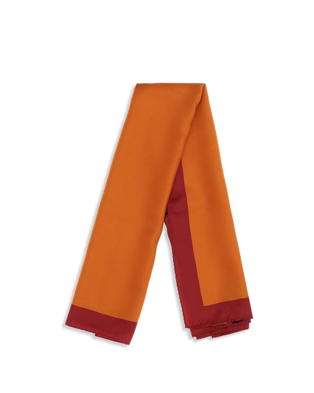 Saint Laurent Orange Cassandre Square Silk Twill Scarf