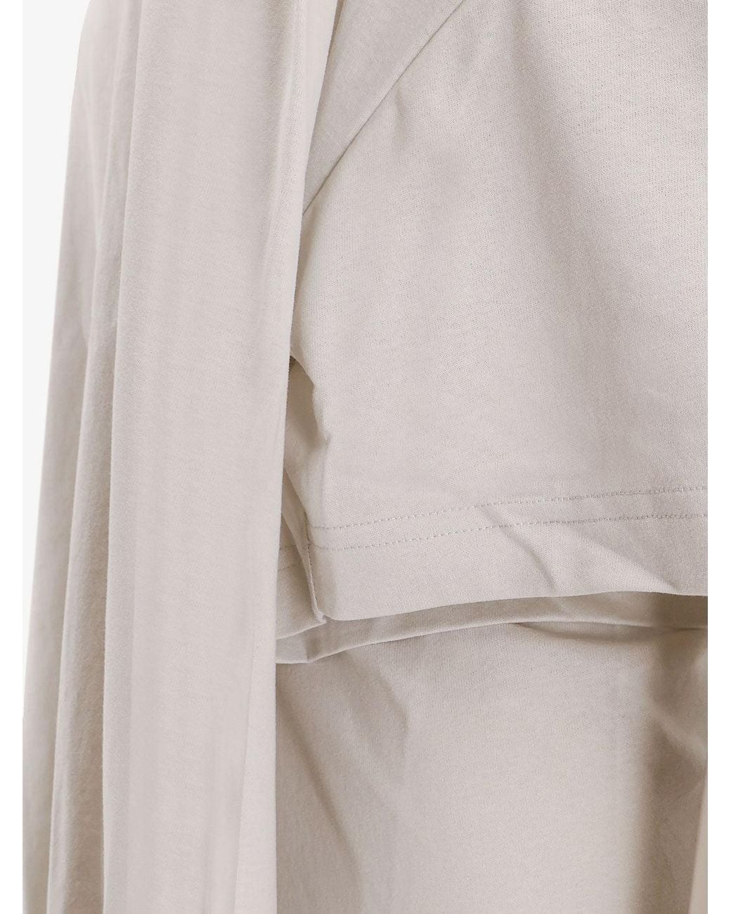 Balenciaga White Cotton Jersey Semi Fitted Short Dress