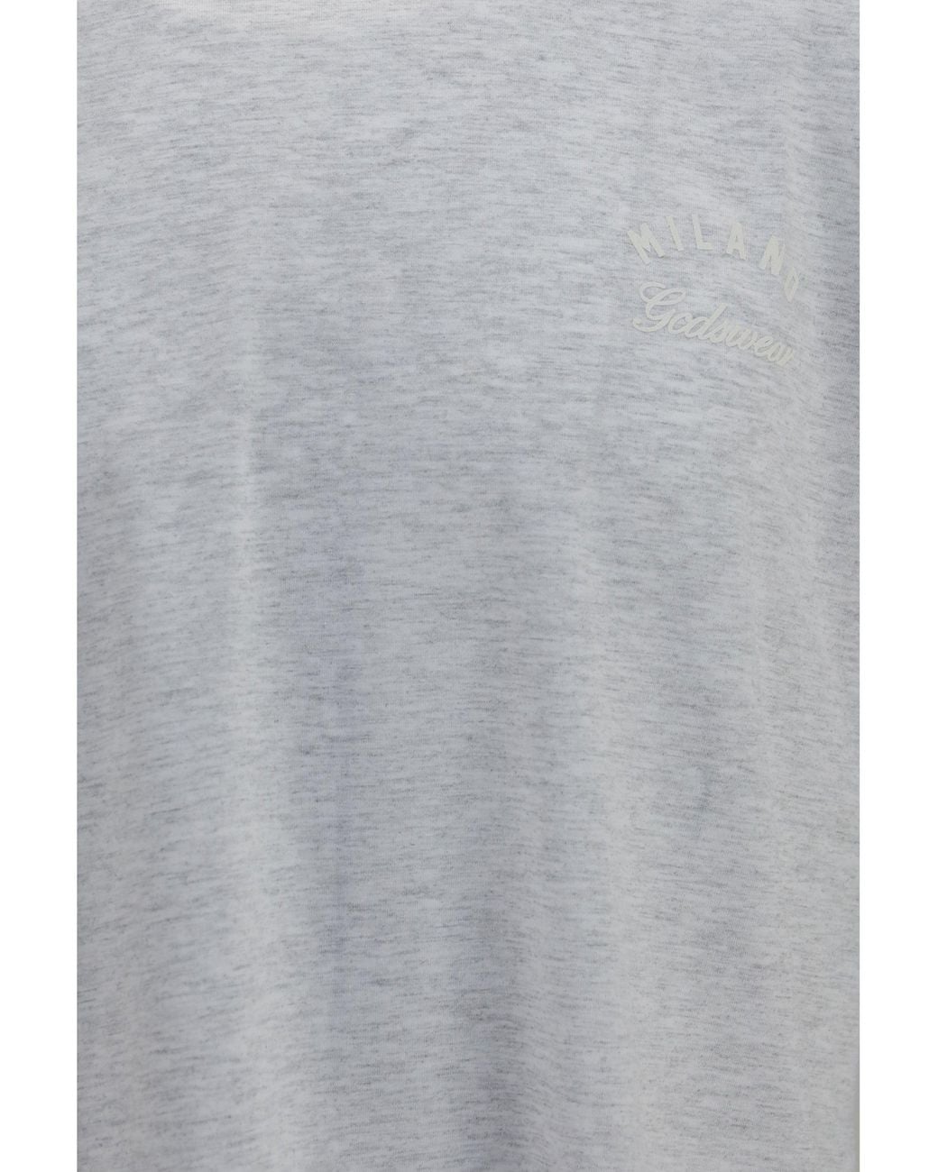 Gcds Gray Cotton Crewneck T-Shirt Vapor for men