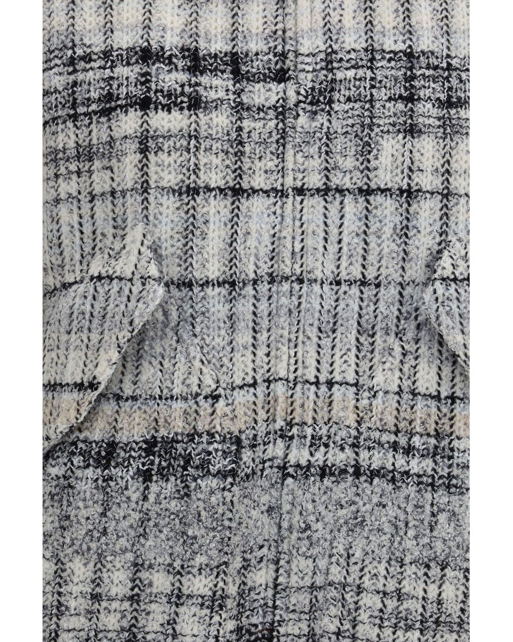 Missoni Gray Oversized Check Wool-Blend Bomber Jacket