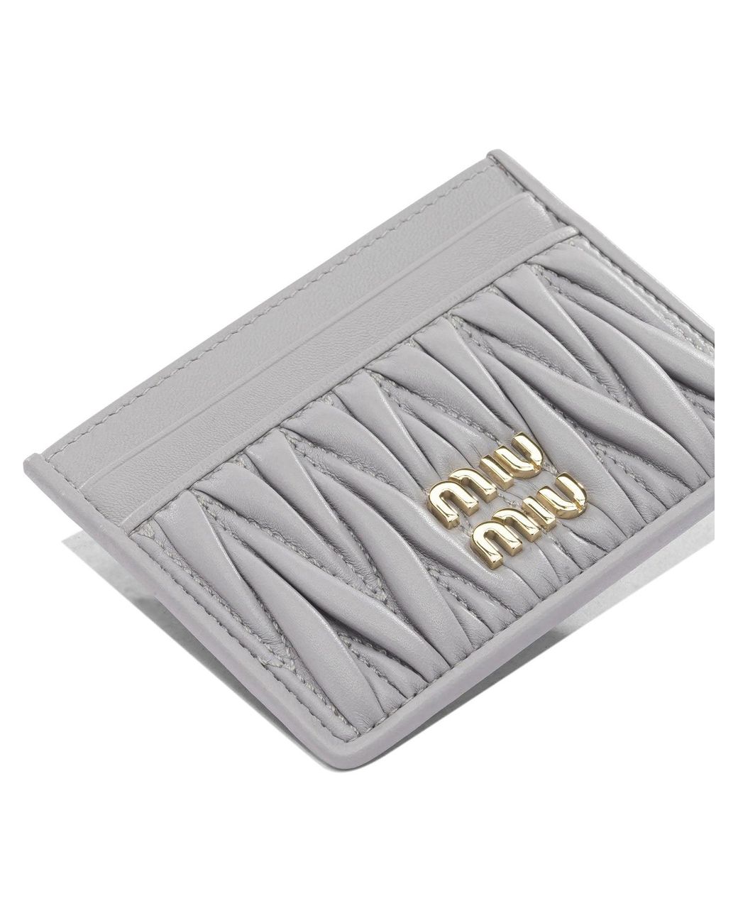 Miu Miu White Lamb Leather Wallets & Card Holders