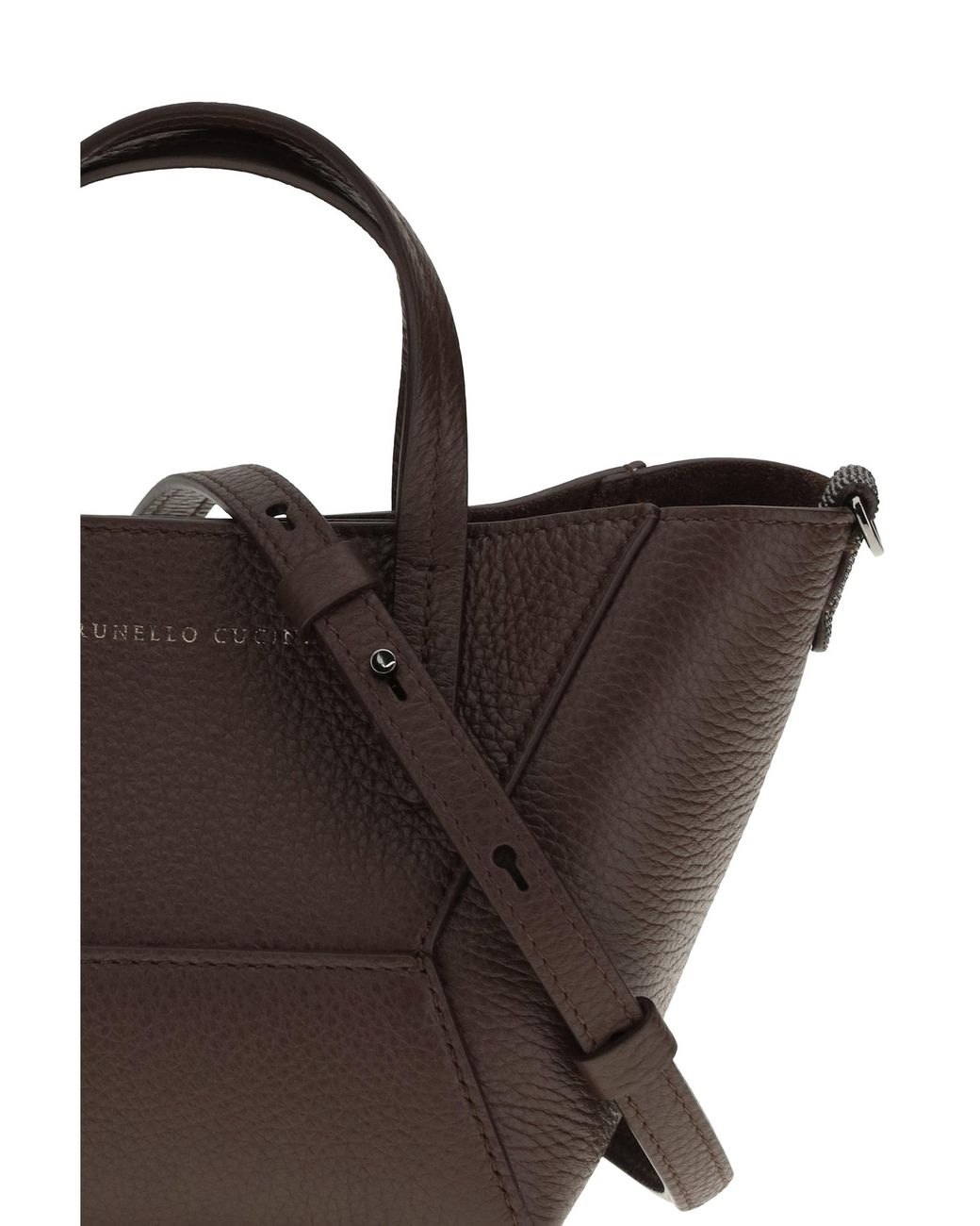Brunello Cucinelli Brown Leather Shoulder Bag