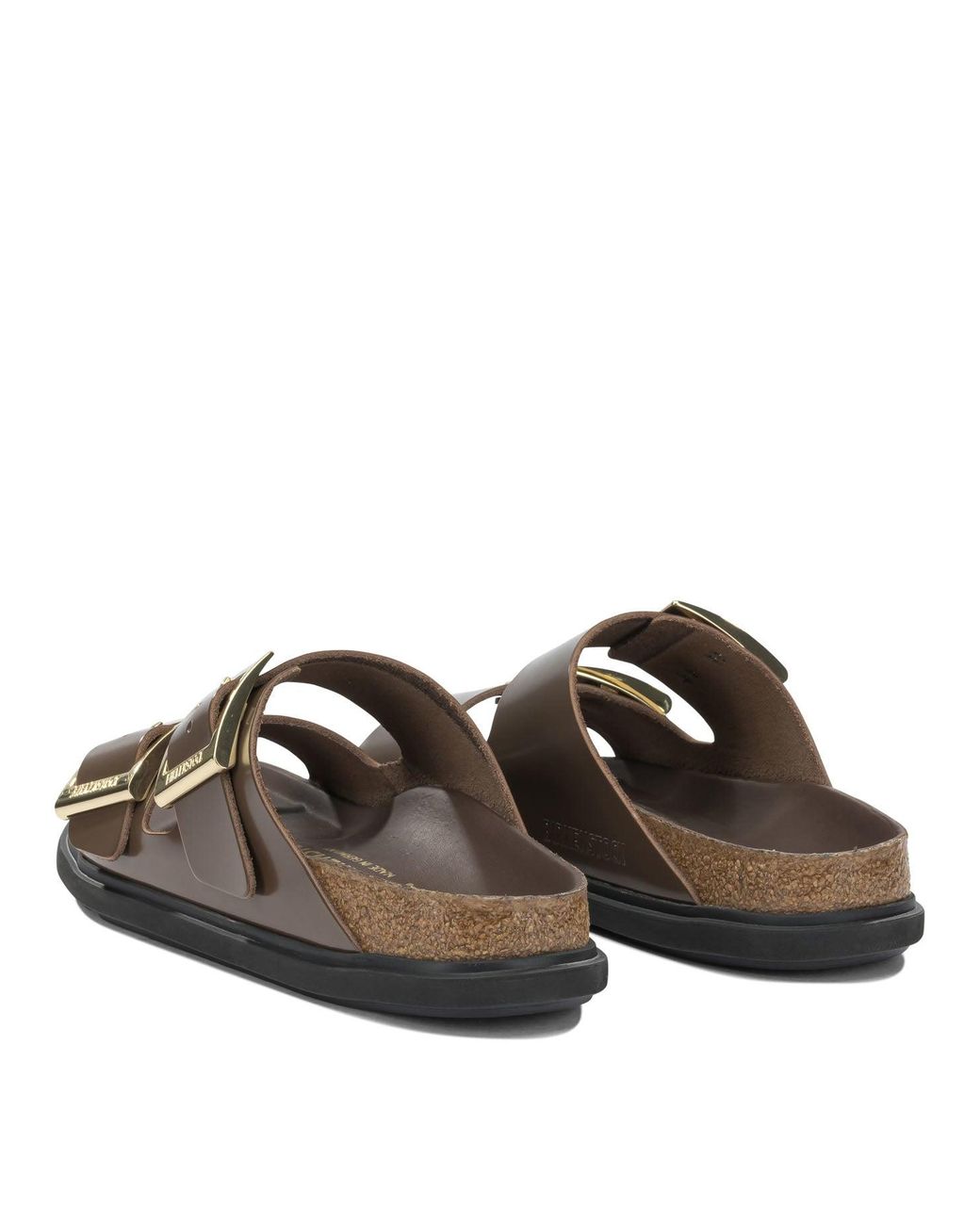 Birkenstock Brown "Arizona Droplet Buckle" Low Sandals