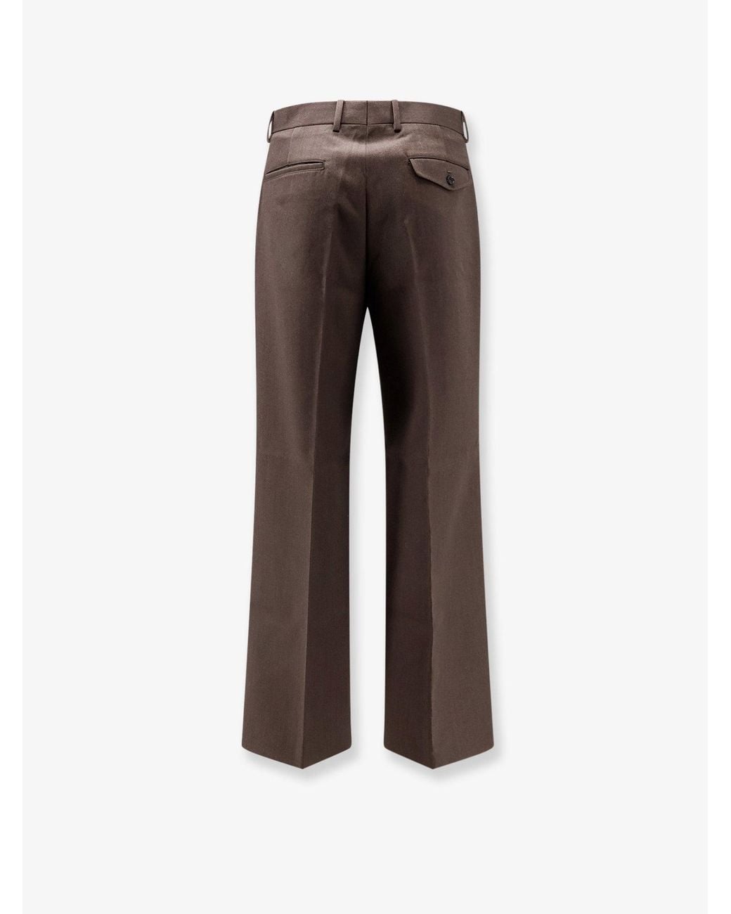 TONYWACK Brown Wool Blend Trousers for men