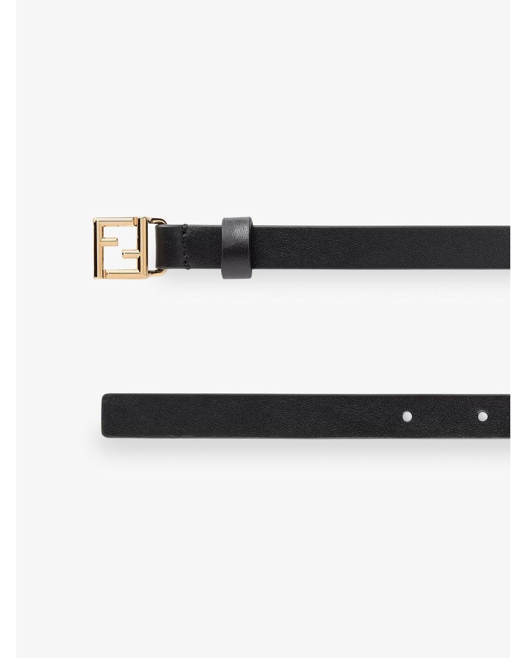 Fendi White Leather Belt